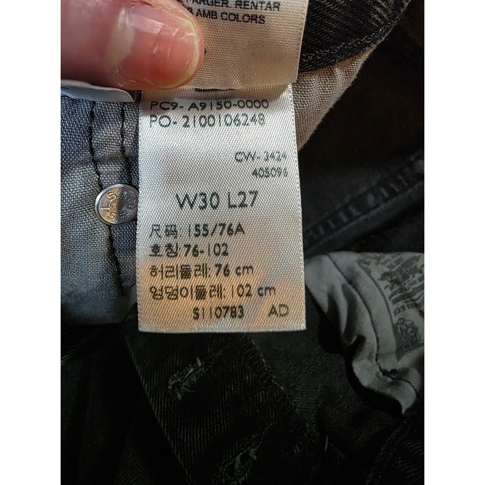 Levis Premium 501 90s Straight Leg Jeans Washed Black W30 L27 Button Fly - Picture 4 of 6